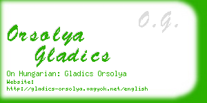 orsolya gladics business card